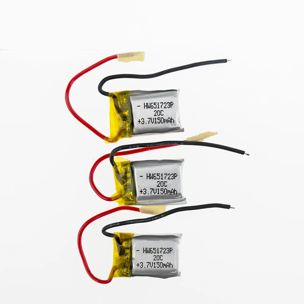 10 шт. 3.7 В 150 мАч Li-Po батарея 651723 для SYMA S107 S107G S107-19 skytech M3 запасные запчасти Вертолет |