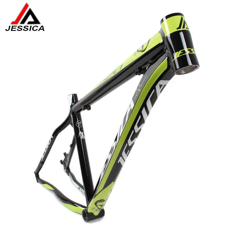 Black Green-16 inch 16/1" MTB велосипедная рама сверхлегкий алюминиевый сплав 26er рама колеса коническая рама для горного велосипеда - Цвет: Black Green-16 inch