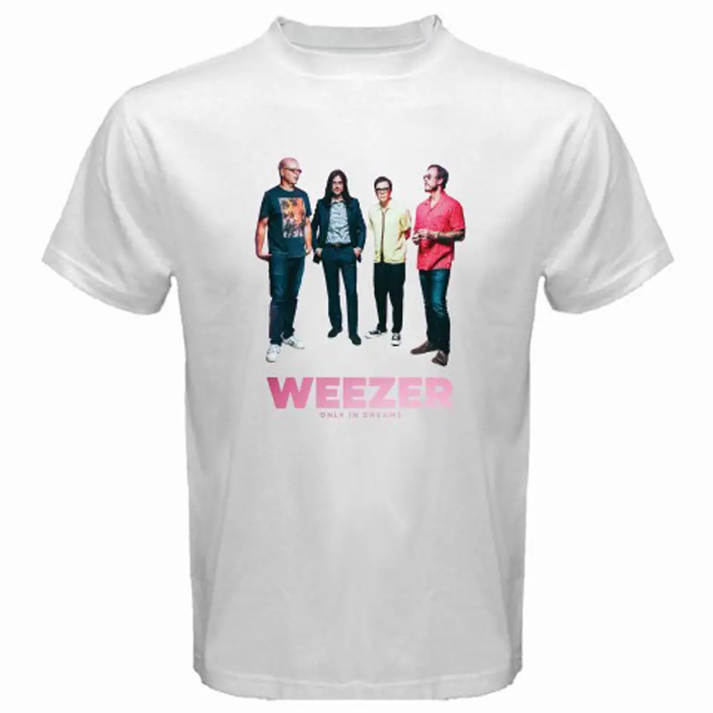 Новый Weezer только в мечтах рок группа Обложка альбома Для мужчин белая футболка