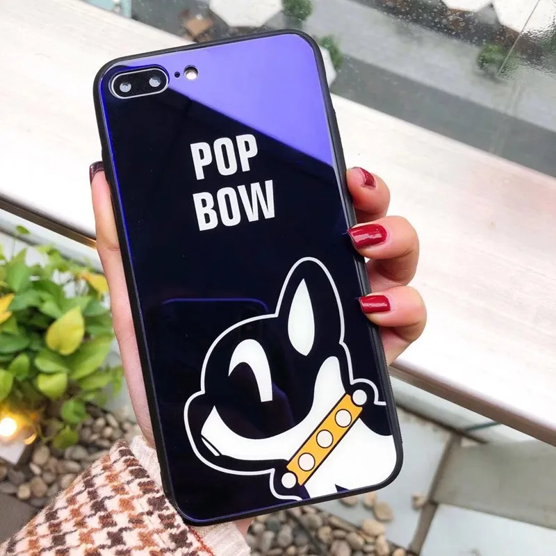Blue-ray чехол из закаленного стекла для телефона iPhone X 10 XS 8 7 6 6s Plus мягкий
