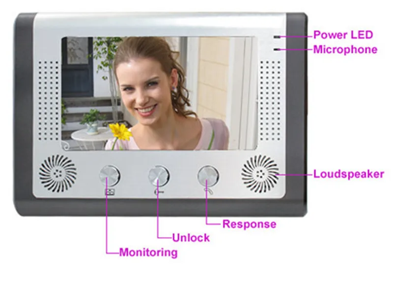 Проводной видеодомофон SY801M11 с ЖК дисплеем 7 дюймов|doorbell intercom|doorphone cameravideo interphone |