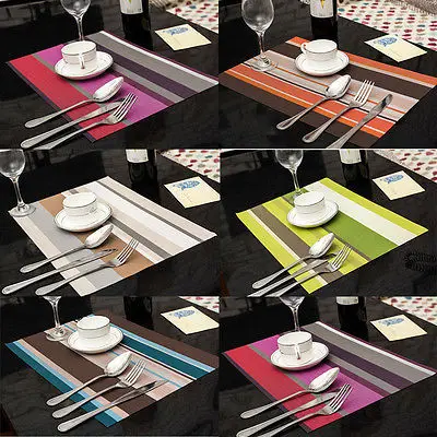 1 шт. ПВХ быстросохнущие салфетки изоляции коврики подставки Кухня/обеденный