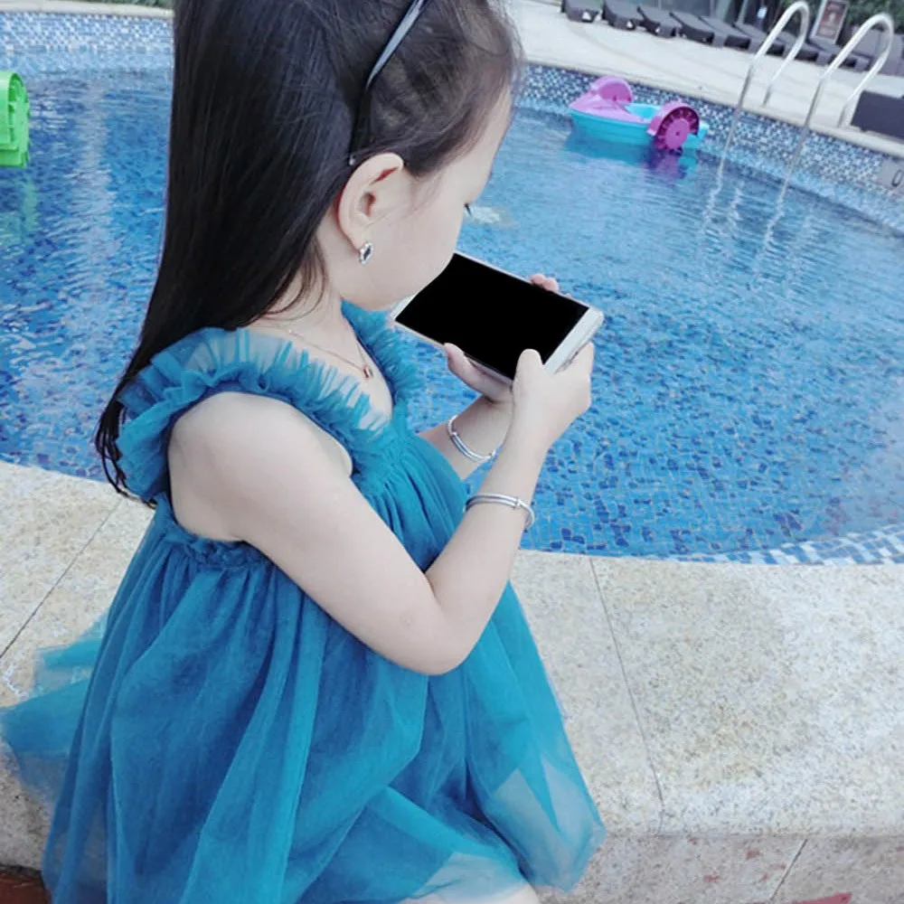 Платье для маленьких девочек детское трикотажное платье без рукавов с открытой