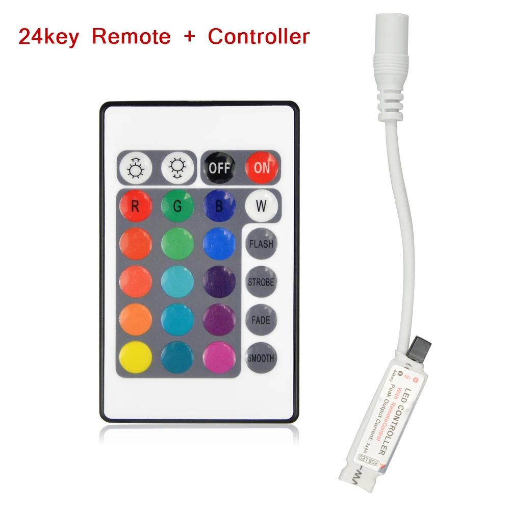 1 шт. DC12V 24key/44 key RGB ИК пульт дистанционного управления; 3A/5A адаптер питания для светодиодной ленты светильник аксессуары SMD 5050 3528