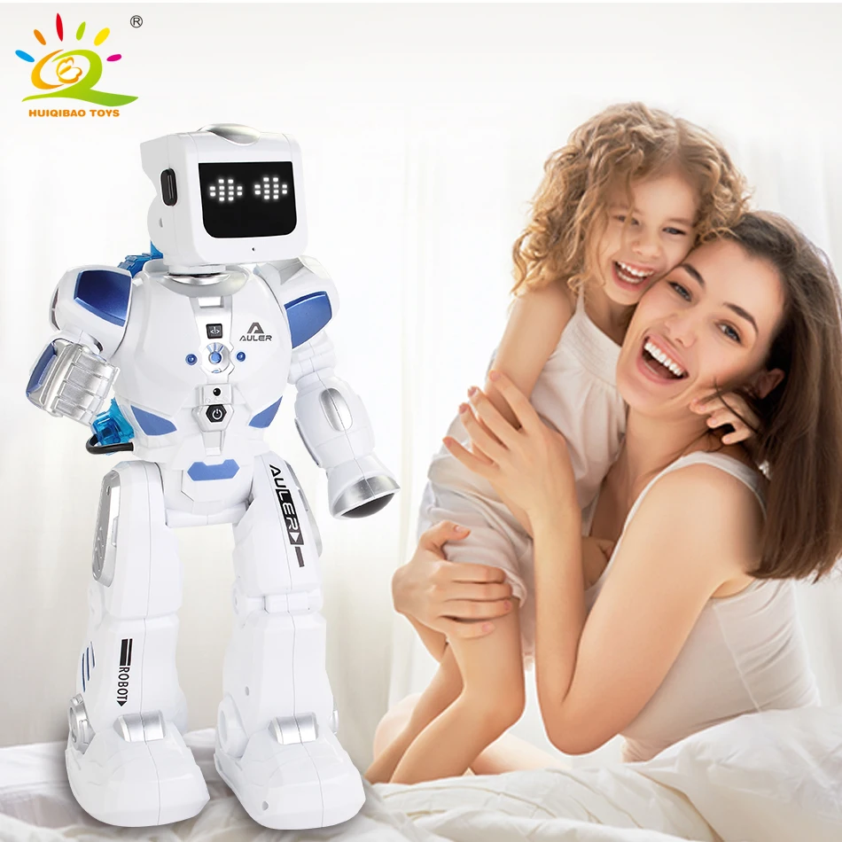 

HUIQIBAO TOYS RC Walking dancing Robot remote control Rc electric action figures intelligent humanoid toys for children gifts