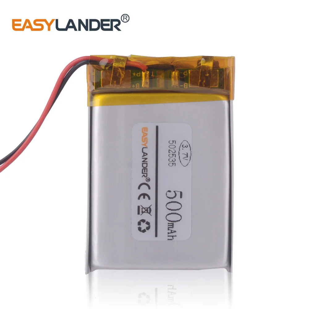 3.7V 500mAh 502535 Lithium Polymer Li-Po li ion Rechargeable Battery cells For Mp3 MP4 MP5 GPS bluetooth Trendvision TDR-718GP |