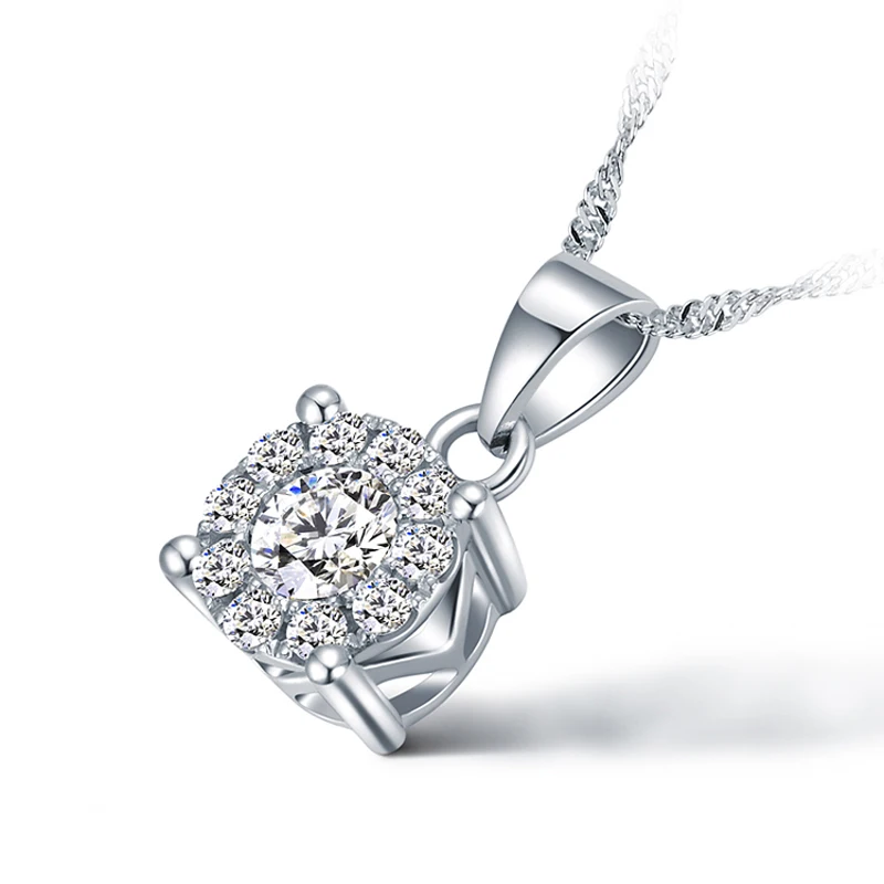 2 карат эффект моды чистый 18K Настоящее БЕЛОЕ ЗОЛОТО Halo Moissanite Помолвочное