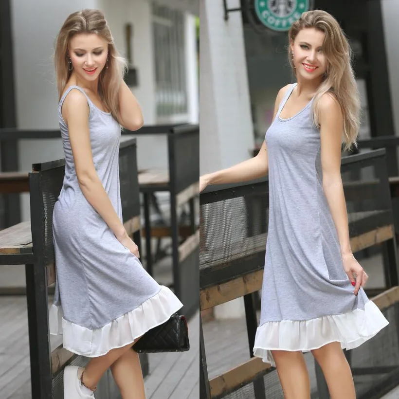 Летнее платье 2017 шифоновое длинное оборками ZANZEA jurken роковой jurk Vestidos Mujer