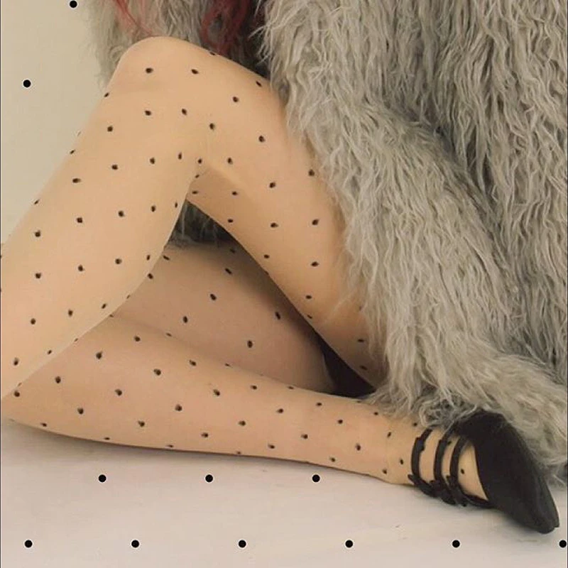 HONENNA 2018 Summer Women Girls Tights Classic Polka Dot Silk Stockings Small Ultrathin Jacquard Pantyhose | Женская одежда
