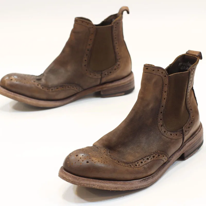 Высококачественные Винтажные ботинки челси Goodyear из натуральной кожи ручной