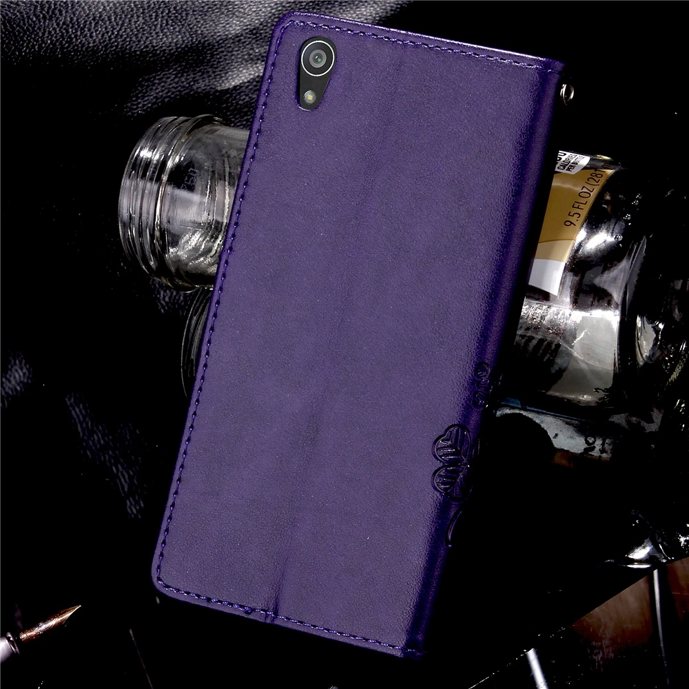 Кожаный чехол-Бумажник для телефона Sony Xperia Z3 Z5 Compact XA XA1 XA2 XA3 L1 L2 XZ XZ1 XZ3 XZ4 1 10 Plus с