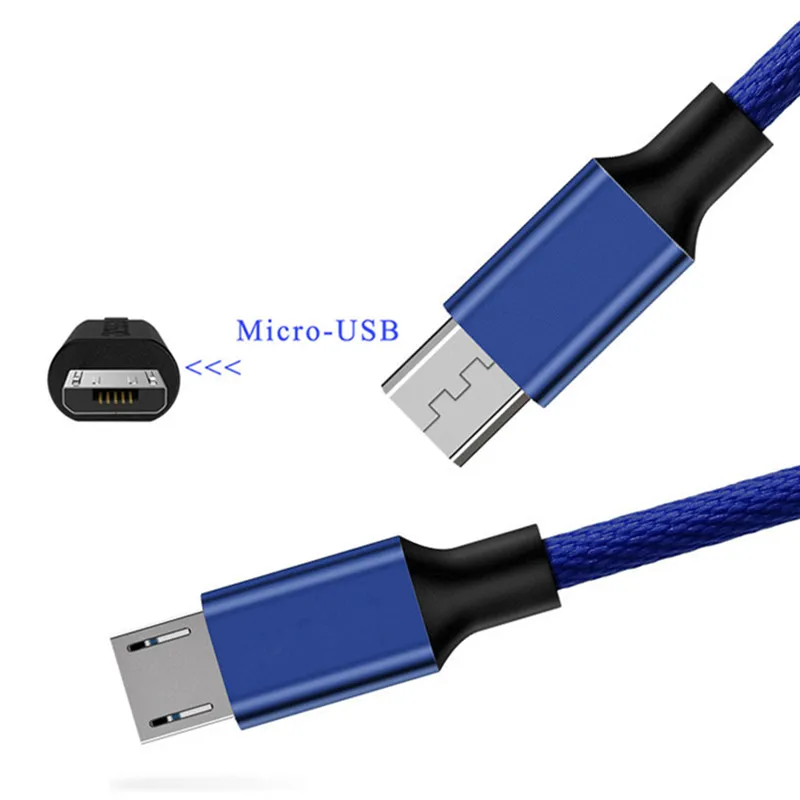 Автомобильное зарядное устройство QC 3 0 с Micro USB нейлоновый провод для Samsung galaxy A6 J3 J5