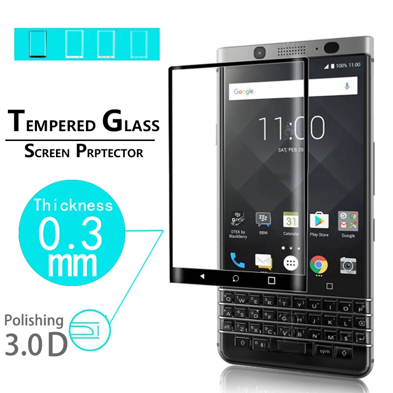 Премиум полное покрытие 3D изогнутая пленка из закаленного стекла для Blackberry keyone