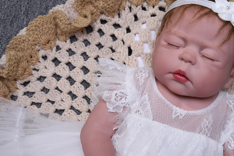 23 &quotполный силикон Reborn Girl Baby Doll игрушка реалистичное моделирование