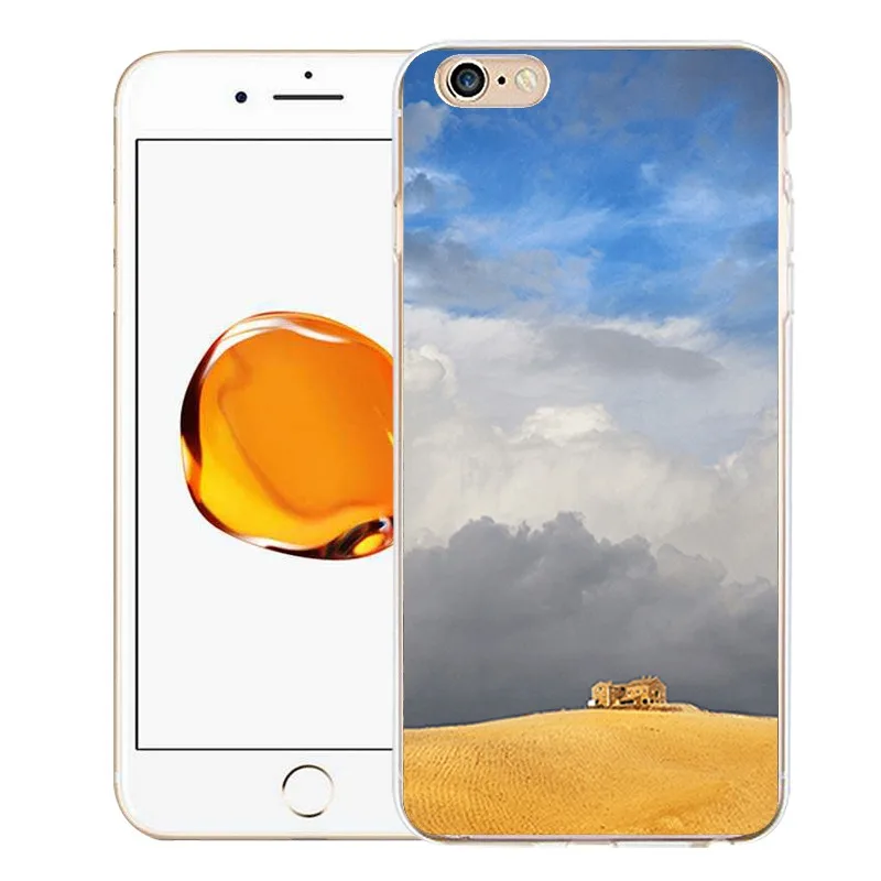 QMSWEI TPU прозрачный телефон чехол для iPhone 6G 6s 7 8 plus x мягкий вид дерево небо облако 4 5se