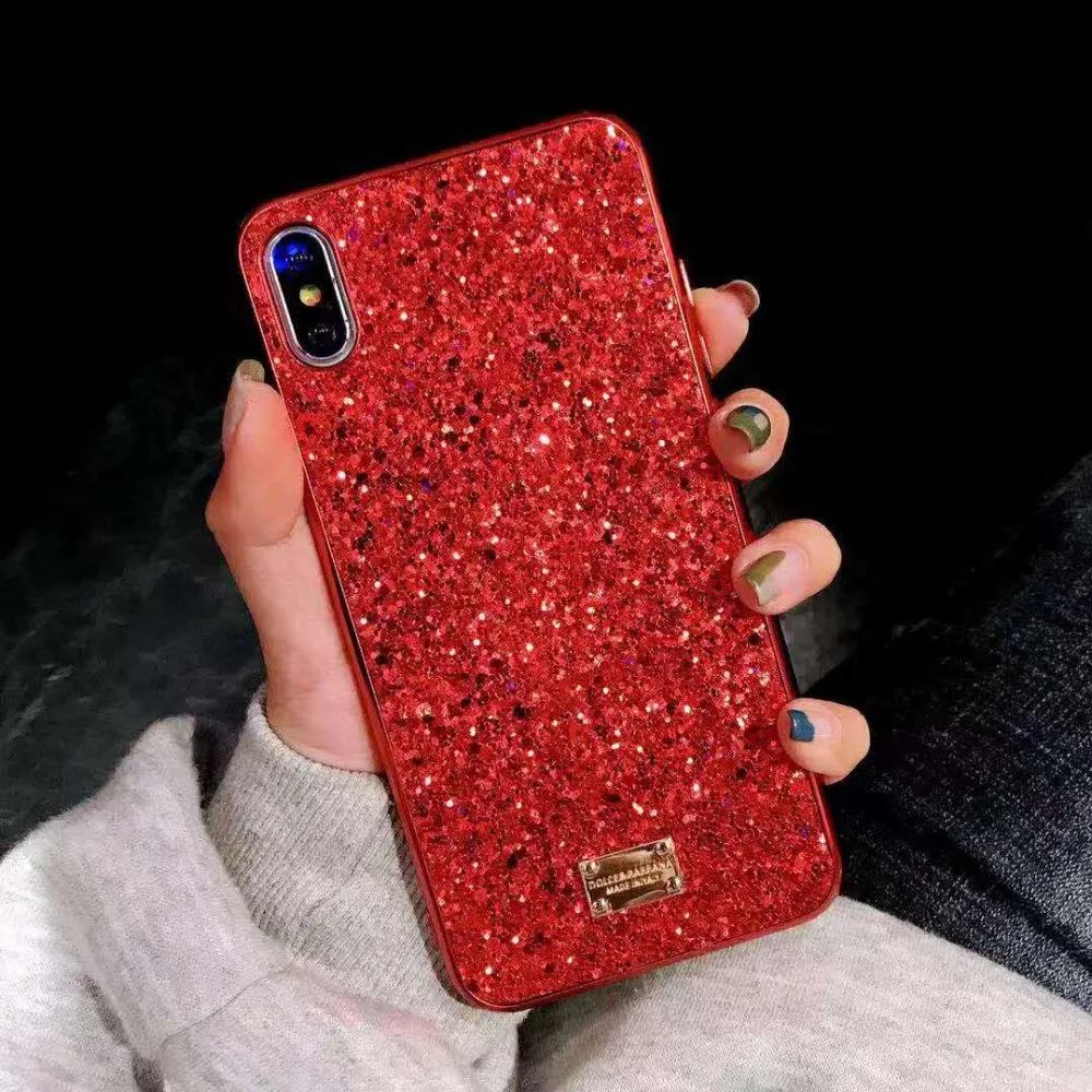 HOKEJ стильный и роскошный блестящий чехол с блестками для iPhone X S MAX Xs XR love Мягкий из