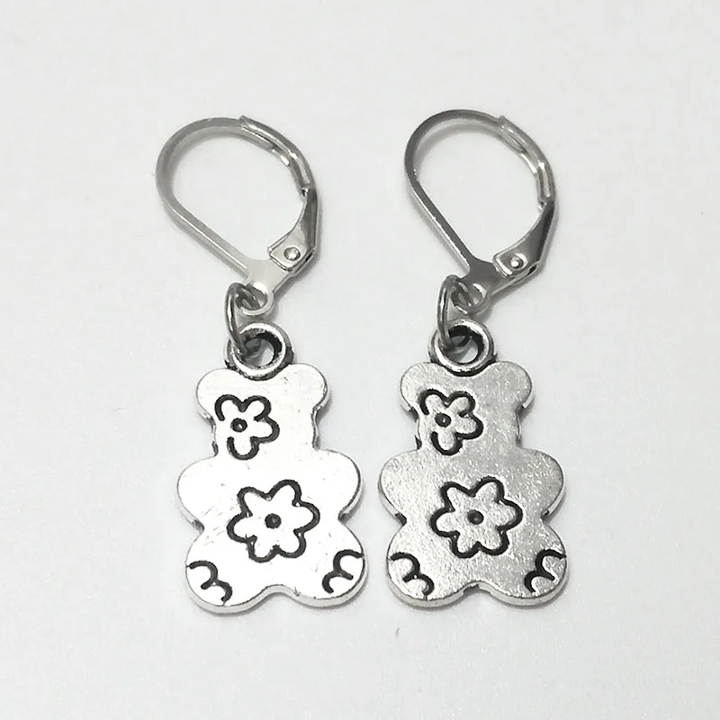 Ювелирные изделия Висячие серьги медведь ожерелье в виде цветов Подвески