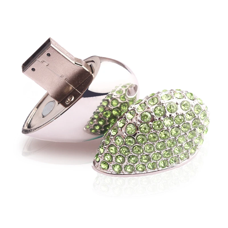 Amthin U disk Mega Fabrica Crystal heart love pendrive 2G 4G 8G 16G 32G 64G Флешка Ювелирная usb флешка Бесплатная