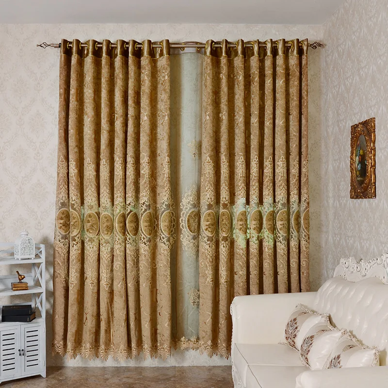 High-grade Luxury European-style Embroidered Schneier High Shade Curtains for Living Dining Room Bedroom. | Дом и сад