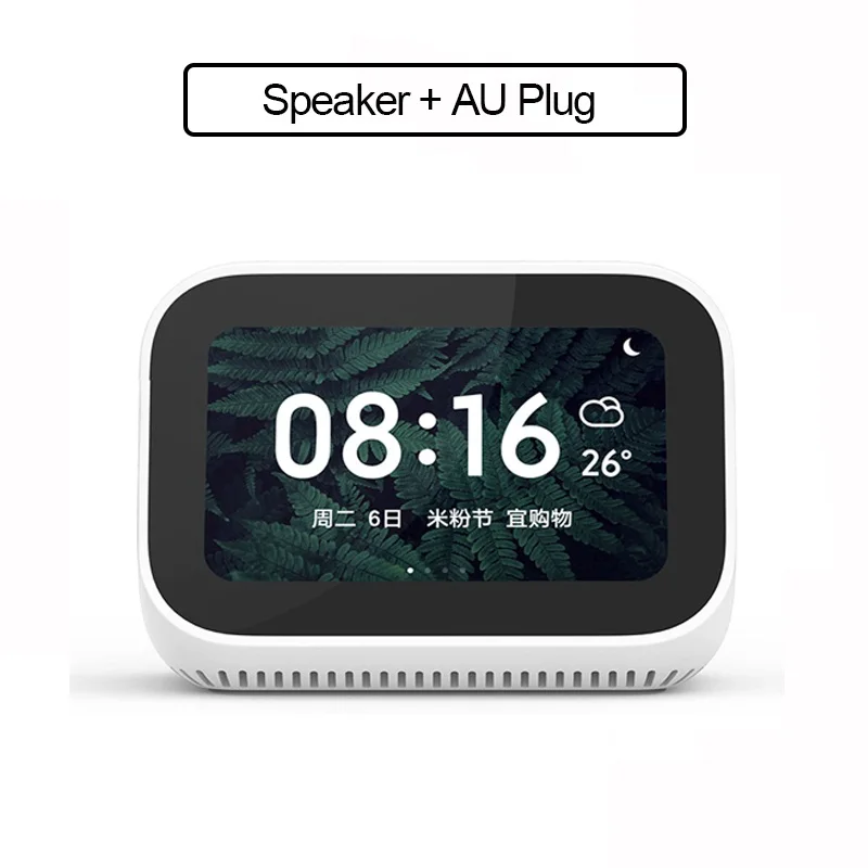 Speaker with AU Plug Xiao mi AI сенсорный экран Bluetooth 5,0 динамик цифровой дисплей Будильник WiFi смарт соединение динамик mi динамик - Цвет: Speaker with AU Plug