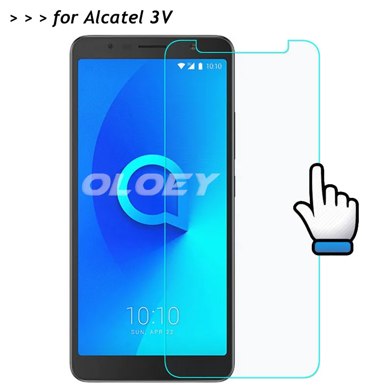 Для Alcatel 3 В закаленное стекло 9h спереди Экран протектор защитной пленкой на Alcatel3V