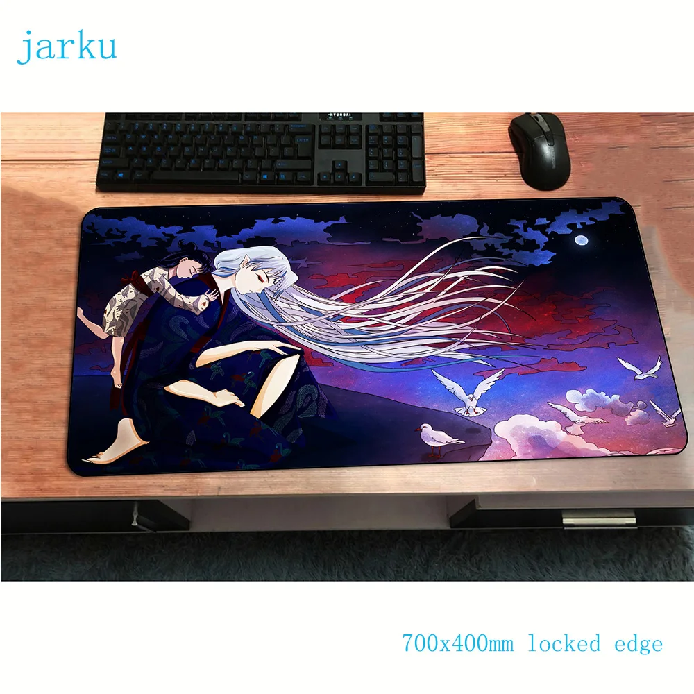 Игровой коврик для мыши inuyasha подарок геймеров 700x400x2 мм ноутбука большой