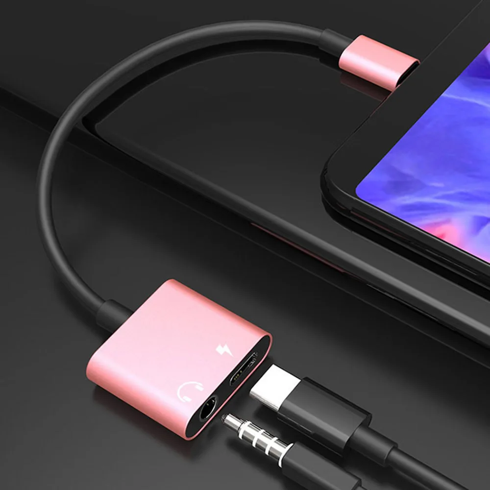 Usb type C штекер 3,5 мм разъем для наушников кабель-адаптер AUX аудио для Xiaomi Mi 6 huawei P20 mate 20 Pro type-C адаптер для быстрой зарядки