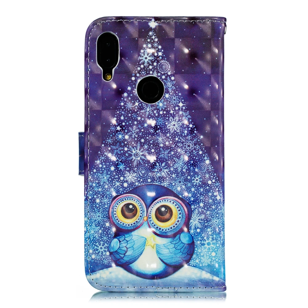 Роскошный чехол для телефона Redmi Note 7 с объемной совой Xiaomi 6 Pro модный кожаный