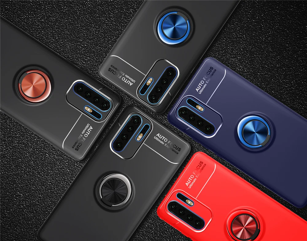 Для huawei P30 Pro Чехол Магнитный автомобиля кольцо держатель чехол для huawei P30 Lite Коврики 20 Pro Коврики 20 lite мягкий силиконовый Fundas