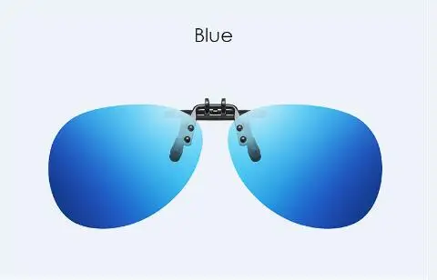 Blue Мужские и wo мужские поляризованные солнцезащитные очки, с откидной миопическая линза, ночное видение, день и солнцезащитные очки для ночного вождения - Цвет линз: Blue