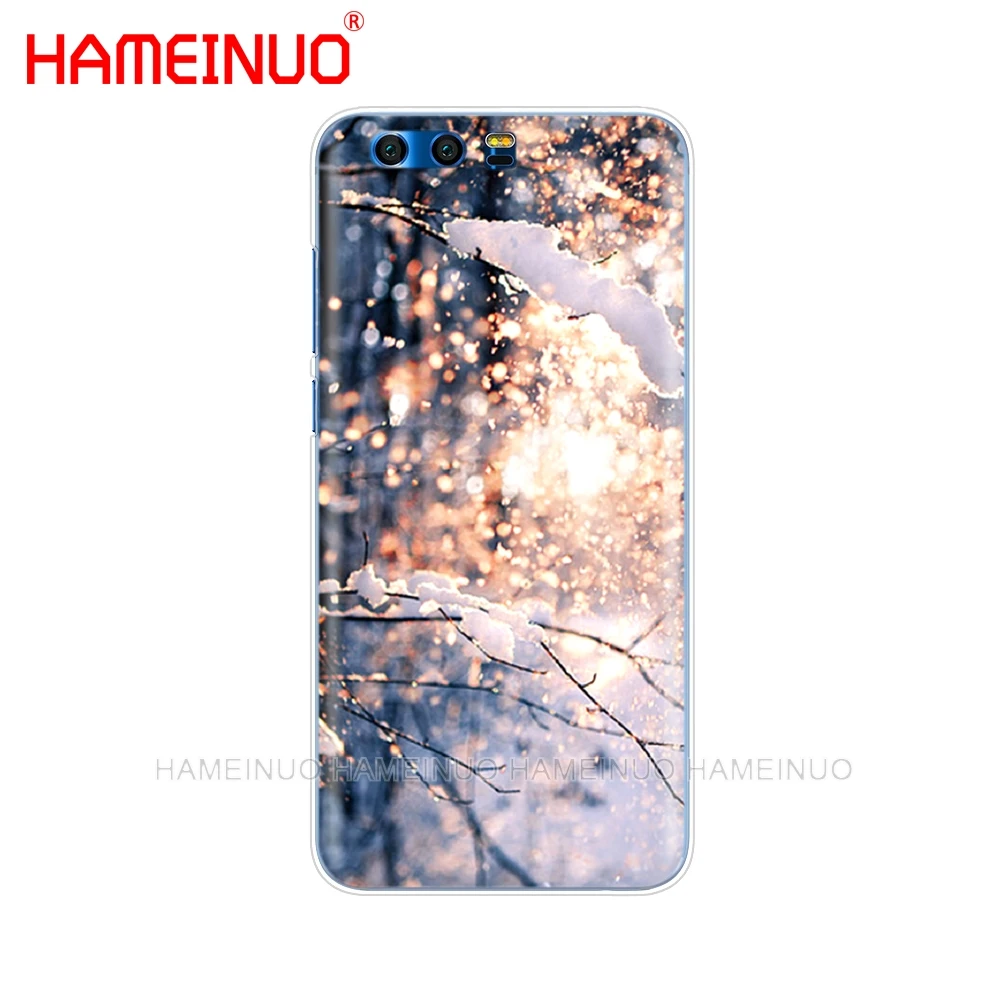 HAMEINUO пейзаж Зимний Легкий Снежный чехол для телефона Huawei Honor 10 V10 4A 5A 6A 7A 6C 6X 7X 8 9