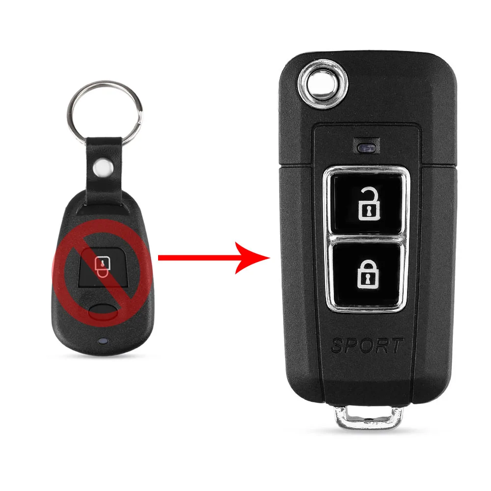 1 plus 1 Buttons Dandkey 2 2+ 1 3 кнопки автомобиля дистанционного модифицированный ключ для hyundai Elantra Santa Accent Tucson FE Atos Trajet Fob ЗАМЕНА - Количество кнопок: 1 plus 1 Buttons