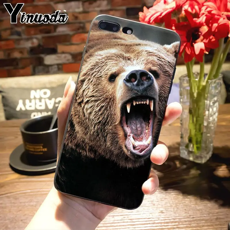 4 Yinuoda флаг России черный медведь, Мягкий силикон чехол для телефона для iPhone 7plus 6S 7 8Plus X 5S xr xs max xr 11 11pro max чехол - Цвет: 4