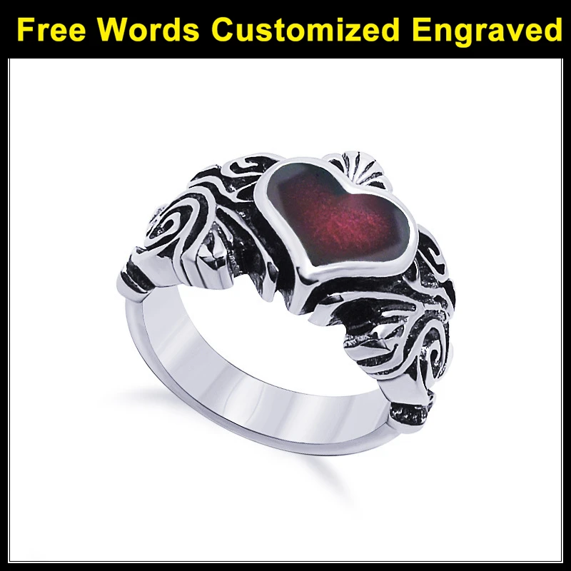 Новый урожай оптовая продажа модные ретро-панк супер личности красное в форме