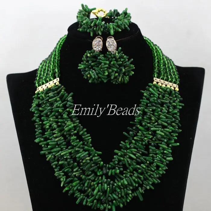 Набор свадебных украшений ожерелье из коралловых бусин в нигерийском стиле