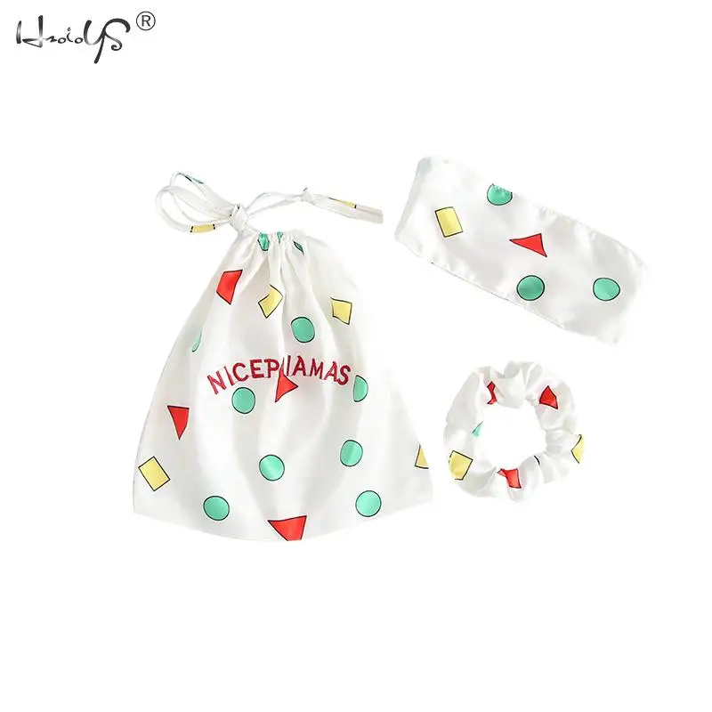 Stripe Printing Women's 7 Pieces Pajamas Sets Emulation Silk Satin Pajamas Women Sleepwear Sets Spring Summer Autumn Homewear