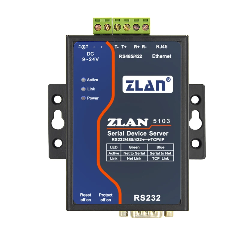 

Сервер с последовательным портом, от RS232/485/422 до Ethernet, последовательный порт до RJ45, сетевое оборудование, ZLAN5103