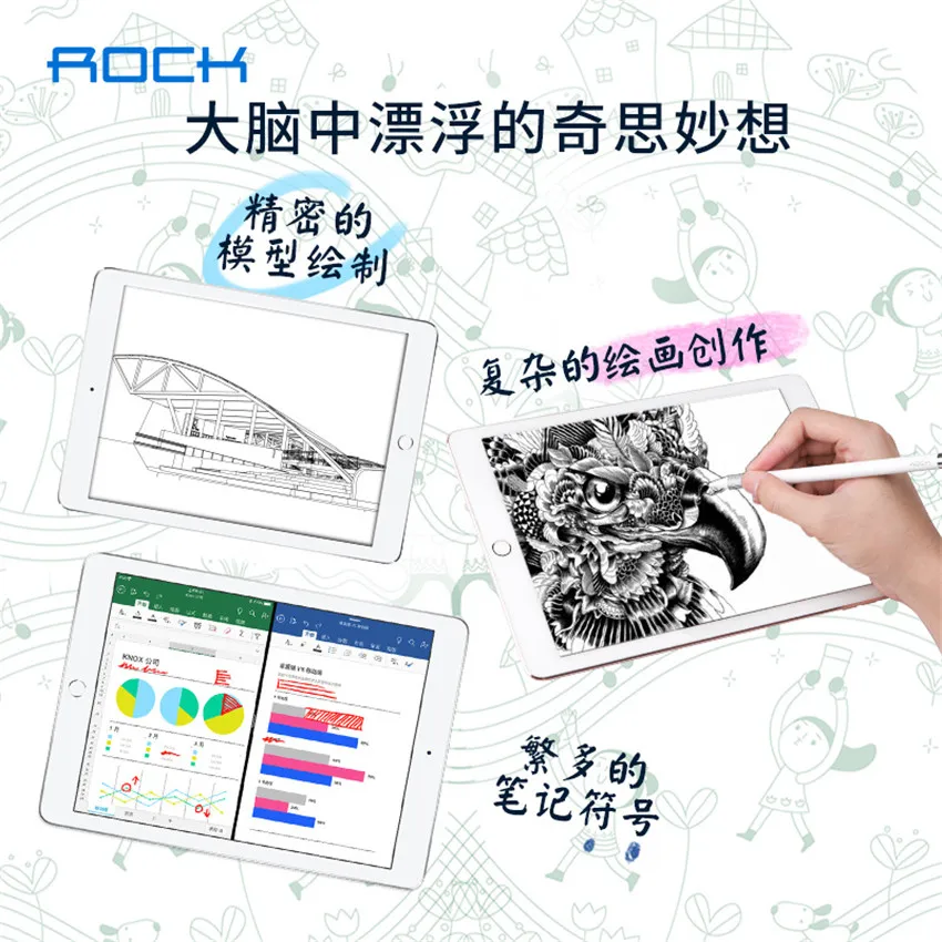 Для apple Pencil ROCK новый стилус сенсорная панель для планшета карандаш ipad 2017 Pro