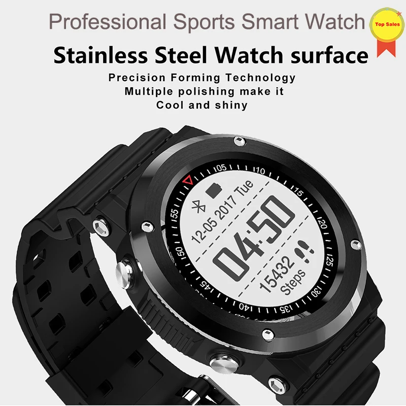 Blood Pressure Heart Rate Monitor Smart Watch Waterproof compass mountaineer Sports GPS Fitness Tracker Men Smartwatch | Электроника