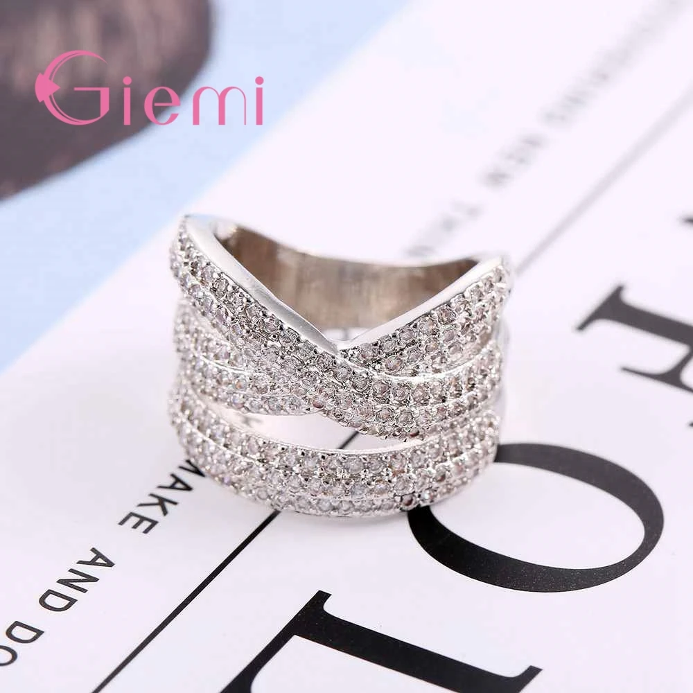 

Top Quality 925 Sterling Silver Accessories Full Of Shiny Quality CZ Pretty Party Metting Jewelry Fast Shipping