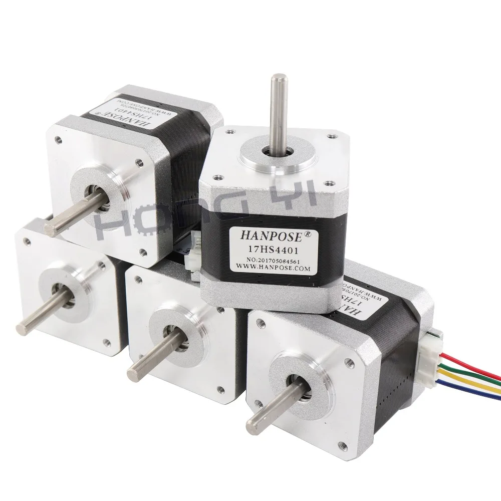 

Free Shipping 5PCS 17HS4401 4-lead Nema17 Stepper Motor 42 motor 42BYGH 1.7A CNC Laser Grind Foam Plasma Cut 3D printer
