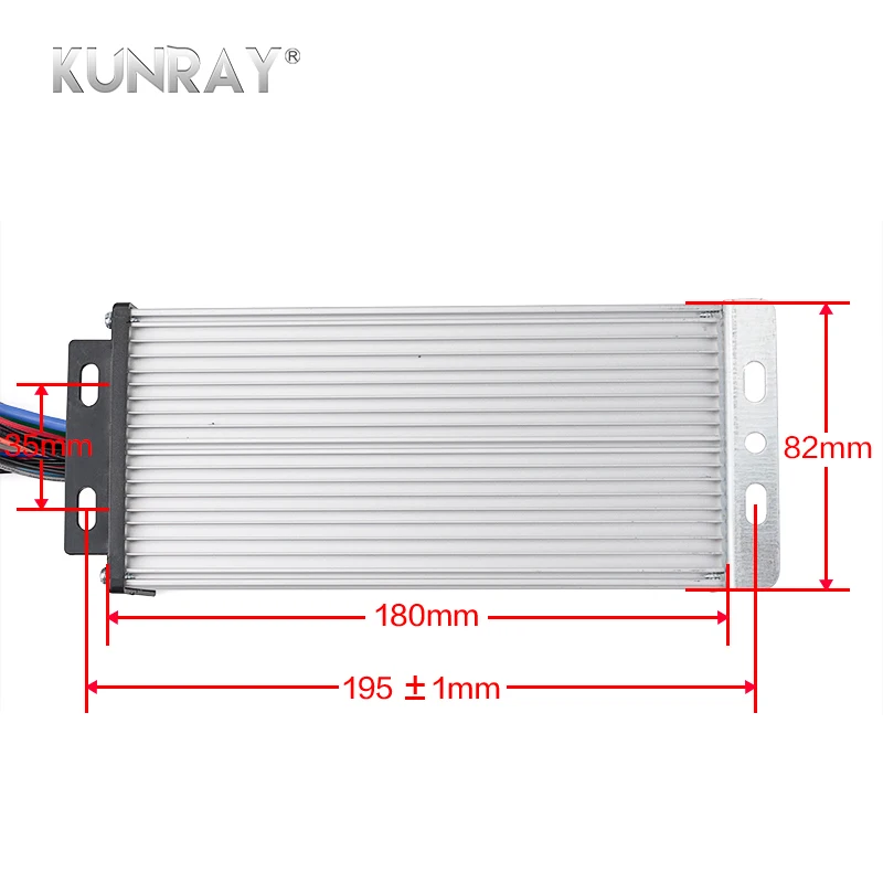 KUNRAY Электрический 48V 2000W бесщеточный контроллер, Бесщеточный Регулятор скорости двигателя, 33A 15 Mosfet функция обратного хода для электронного скутера