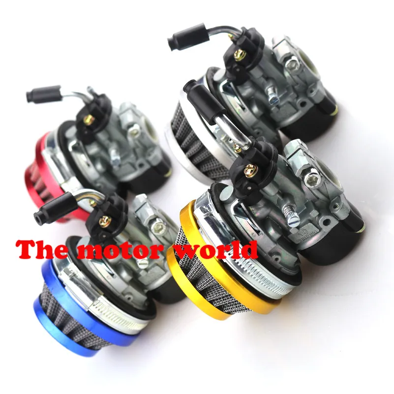 2 х тактный 37cc 49cc Racing 19 мм карбюратор и воздушный фильтр для мотоцикла 50cc 60cc 66cc 80cc