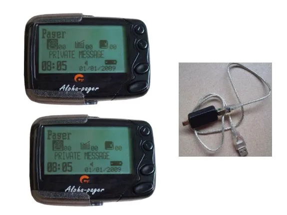 Горячая Распродажа! 2 шт. POCSAG текстовый пейджер для сообщений 1 ID программатор