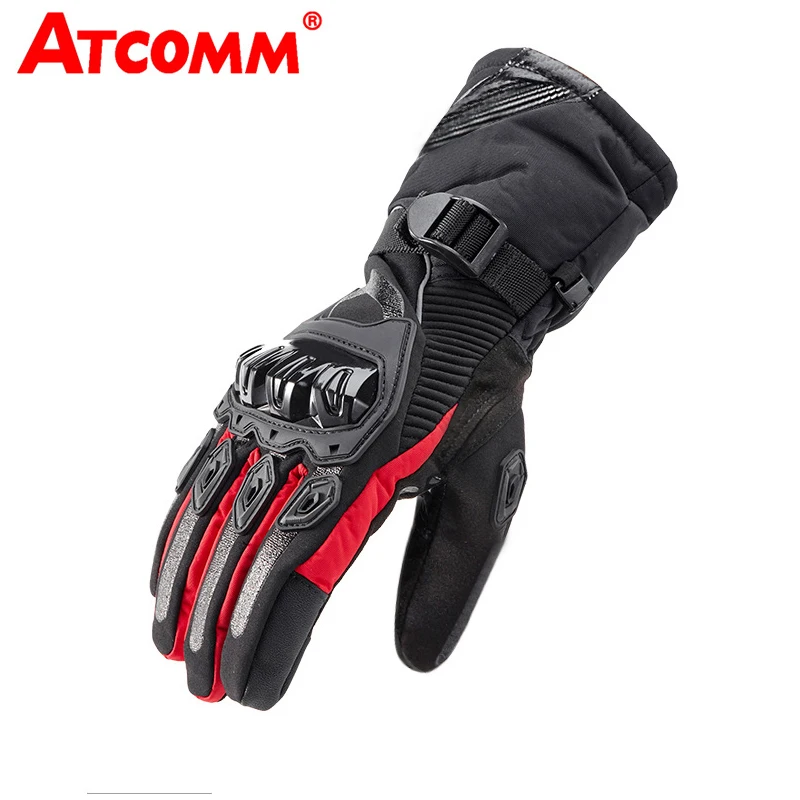 ATcomm 1 шт. мотоциклетные теплые перчатки водонепроницаемые Moto Guantes Luva Motociclista мотоцикл Eldiven ветрозащитный Handschoenen