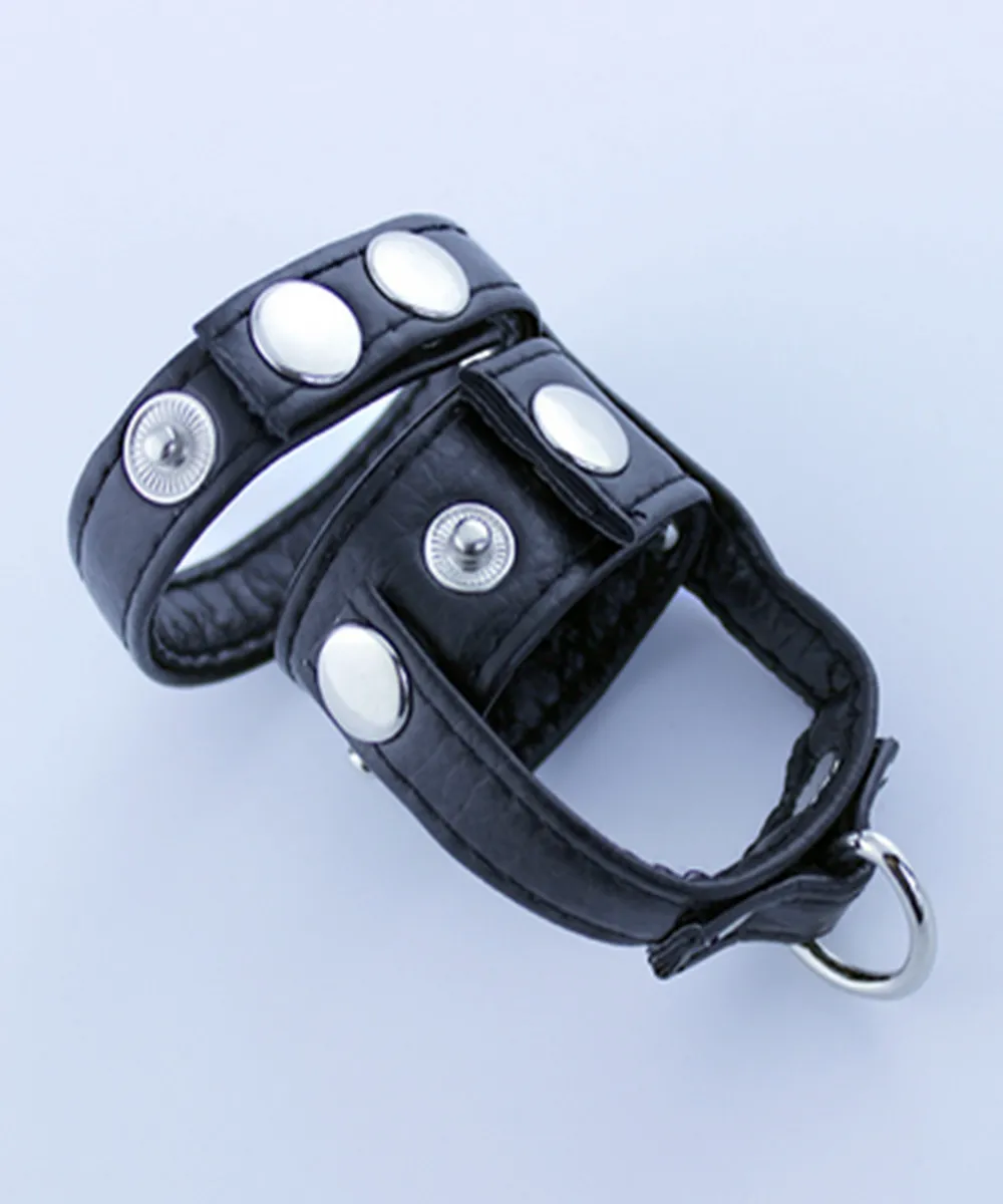 БДСМ мужской клетка для пениса из искусственной кожи Кольца связывание пояс раб