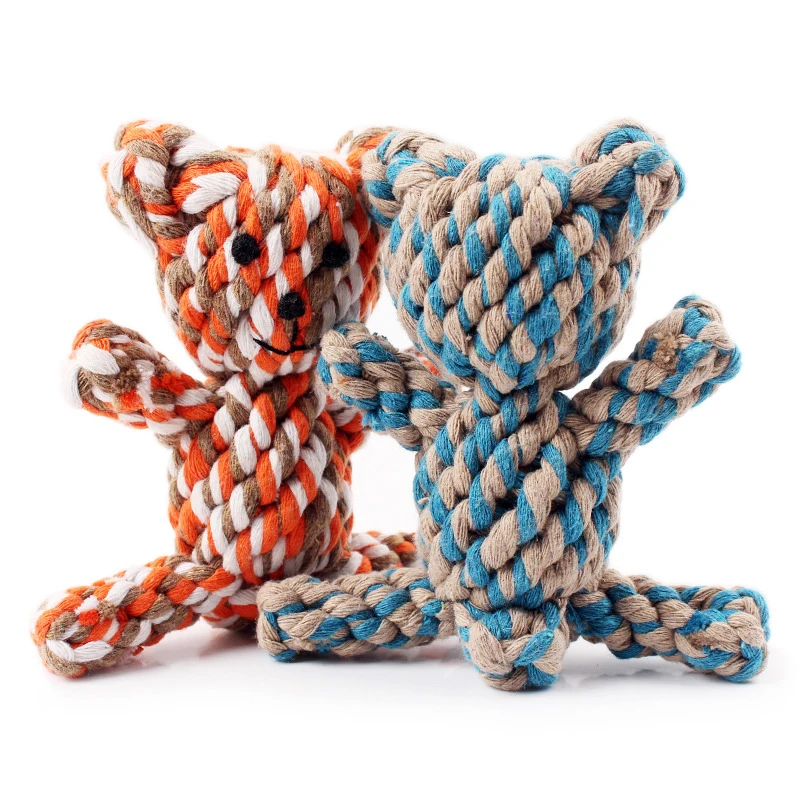 Новинка хлопковая веревка плетеная панда щенок игрушки для собак интерактивная