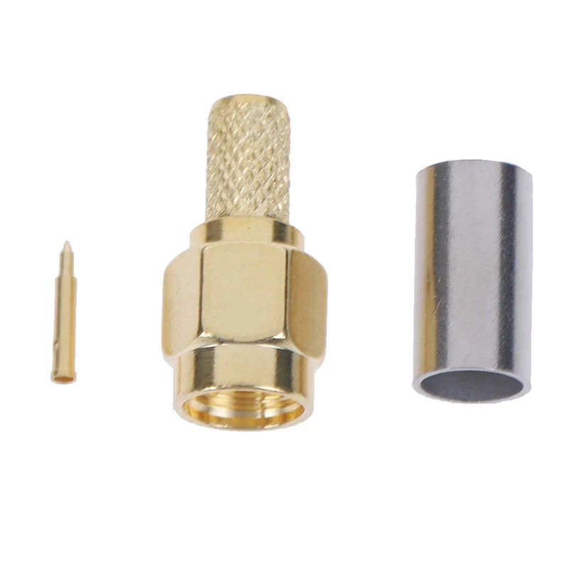 ZLinKJ 5 шт. SMA штекер RF коаксиальный соединитель обжим для RG58 RG142 RG400 LMR195 RG223 горячая