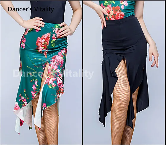 

Professional New Girls Latin Skirt Salsa/Tango/Rumba Dancing Skirt Women Ballroom Dance Skirt Irregular skirt dance dress