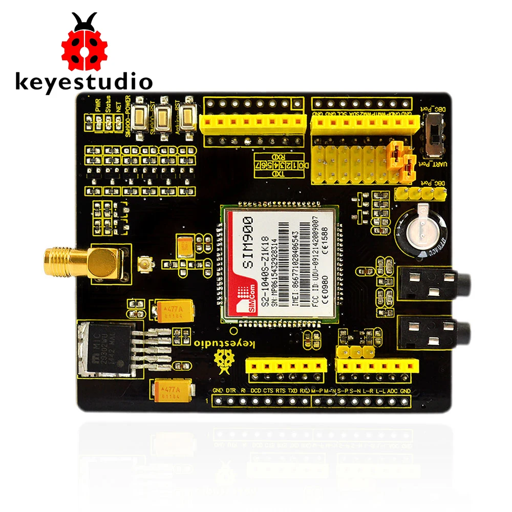 Keyestudio SIM900 GSM модуль GPRS щиты для Arduino UNO и Mega/Леонардо беспроводной с расширением